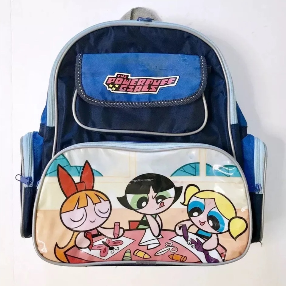 Y2K 2000’s Cartoon Network powerpuff girls navy blue school backpack bag Purse
